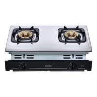 《櫻花牌SAKURA》G6130AS 台爐式二口安全嵌入爐-不鏽鋼材質 (天然 / 液化) 台灣製造